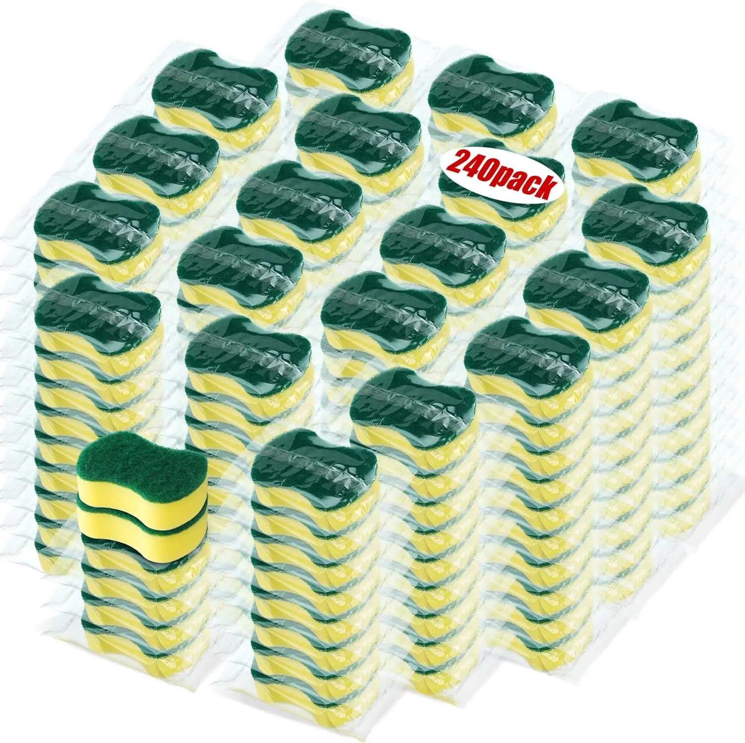 240 Pcs Individually Wrapped Sponges Kitchen Bulk Non Scratch Scouring Sponges for Dishes Household
240 Pcs Individually Wrapped Sponges Kitchen Bulk Non Scratch Scouring Sponges for Dishes Household