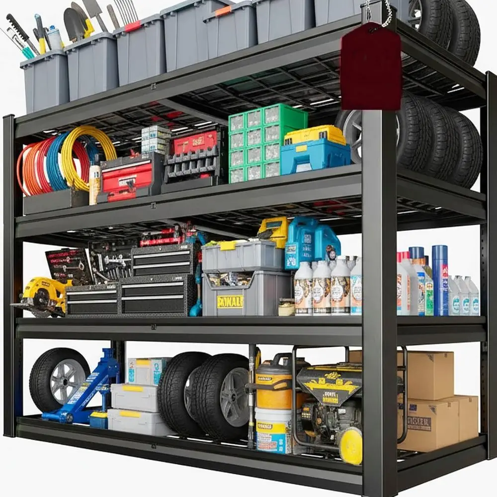 60 Wide x 36 Deep x 68 Tall Heavy-Duty Adjustable Garage Shelving, 2-Pack Storage Racks for Industrial Use
60 Wide x 36 Deep x 68 Tall Heavy-Duty Adjustable Garage Shelving, 2-Pack Storage Racks for Industrial Use