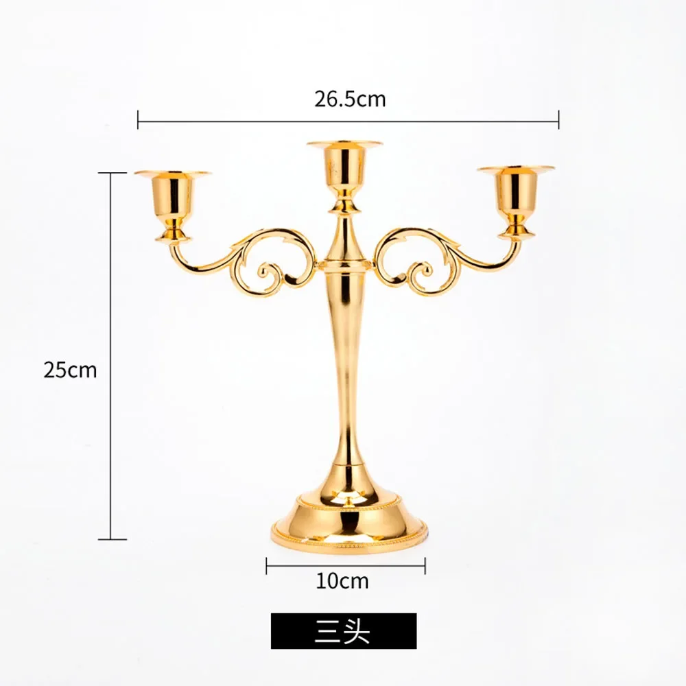 Plated Candle Holder Retro 3-Arms Bronze Candelabra For Wedding Prop Gold Candlelight Dinner Hotel Metal Home Decoration
Plated Candle Holder Retro 3-Arms Bronze Candelabra For Wedding Prop Gold Candlelight Dinner Hotel Metal Home Decoration