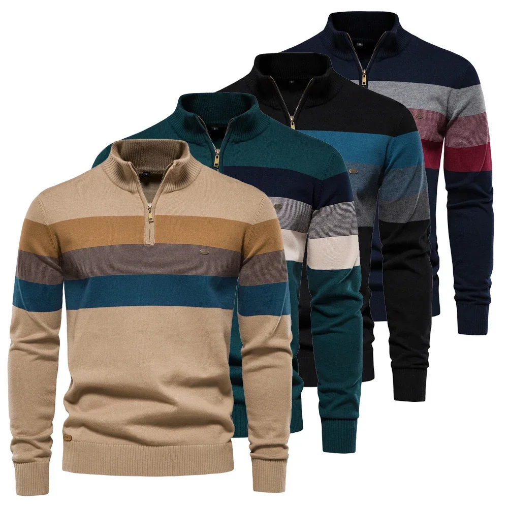Autumn Winter Knitted Warm Sweater Men Half Zipper Pullover Thick Turtleneck Spring Knit Casual Fashion Sweater Male Clothing
Autumn Winter Knitted Warm Sweater Men Half Zipper Pullover Thick Turtleneck Spring Knit Casual Fashion Sweater Male Clothing