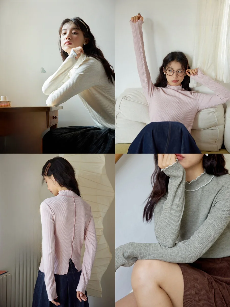 Женский трикотажный топ Slim Fit Base irt f с высоким воротником и Wood ain, повседневный винтажный длинный свек, смесь хлопка
Женский трикотажный топ Slim Fit Base irt f с высоким воротником и Wood ain, повседневный винтажный длинный свек, смесь хлопка