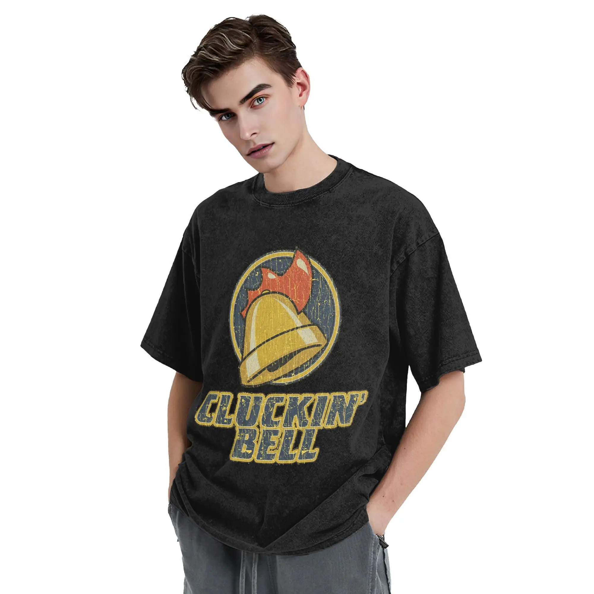 Мужская футболка Cluckin Bell GTA San Andreas, хлопковые футболки больших размеров, мужские футболки с коротким вырезом, летняя одежда, топы S-2XL
Мужская футболка Cluckin Bell GTA San Andreas, хлопковые футболки больших размеров, мужские футболки с коротким вырезом, летняя одежда, топы S-2XL
