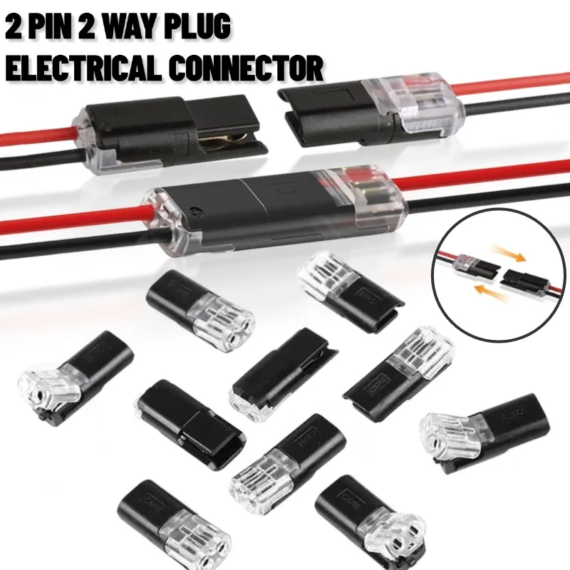 Double-Wire Plug-in Connector 2 Pin 2 Way Plug Waterproof Electrical Connector Car Wire Cable Connector with Locking Buckle
Double-Wire Plug-in Connector 2 Pin 2 Way Plug Waterproof Electrical Connector Car Wire Cable Connector with Locking Buckle