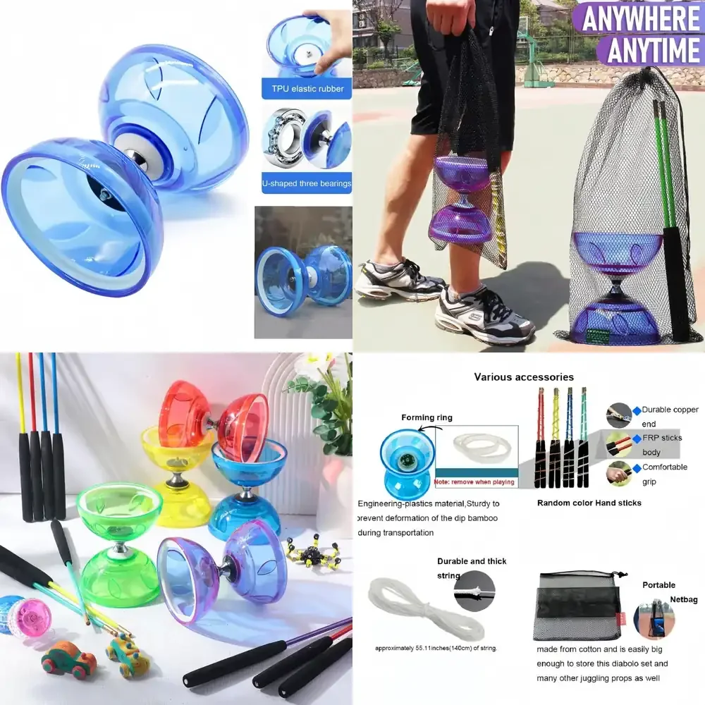 WAP01 Portable Diabolo Chinese Yoyo Set Professional Fitness Gear For Adults Kids Family Outdoor Indoor Agility Exercise
WAP01 Portable Diabolo Chinese Yoyo Set Professional Fitness Gear For Adults Kids Family Outdoor Indoor Agility Exercise