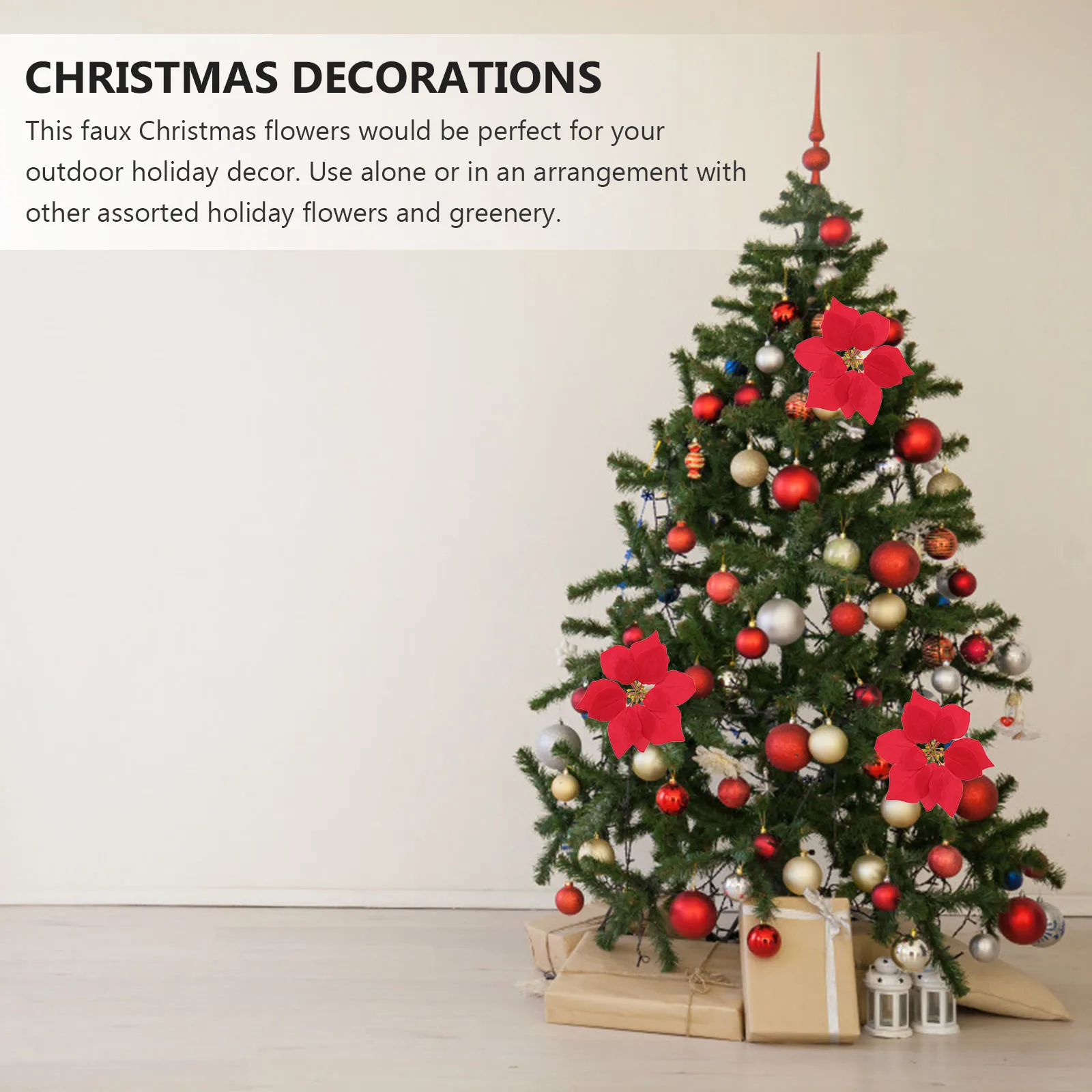 20pcs Artificial Poinsettia Floral Heads Christmas Fake Flowers Tree Decor Home Wreath Table Centerpieces Arrangements
20pcs Artificial Poinsettia Floral Heads Christmas Fake Flowers Tree Decor Home Wreath Table Centerpieces Arrangements