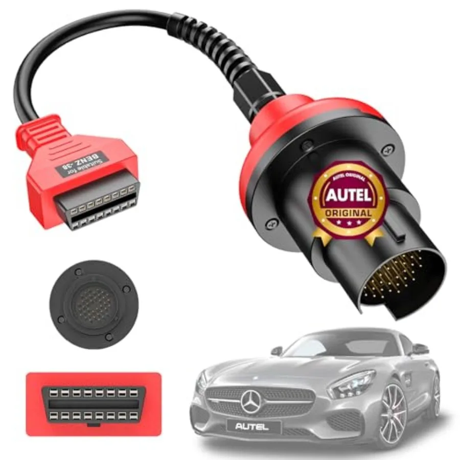 Original BENZ-38 PIN Adapter 38 Pin Male to 16 Pin Female OBDII Connector Compatible with Mercedes-Benz Pre-2001 Work with OBD2
Original BENZ-38 PIN Adapter 38 Pin Male to 16 Pin Female OBDII Connector Compatible with Mercedes-Benz Pre-2001 Work with OBD2