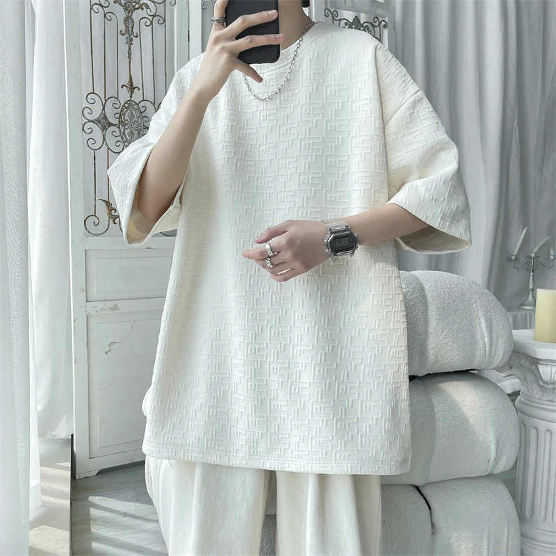 Boxy Tee Mens Clothing Original Embossing Men's Summer T-shirts Big Size Short Sleeve T Shirt Oversized T-shirt Harajuku Fashion
Boxy Tee Mens Clothing Original Embossing Men's Summer T-shirts Big Size Short Sleeve T Shirt Oversized T-shirt Harajuku Fashion