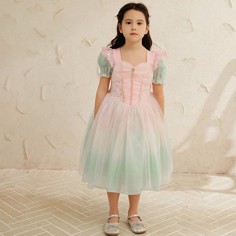 Girls' Dress Candy Color Sequin Dress Gradient Mesh Summer New Heavy Craft Performance Dress
Girls' Dress Candy Color Sequin Dress Gradient Mesh Summer New Heavy Craft Performance Dress