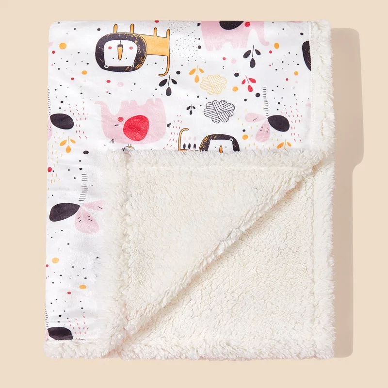 Newborn Autumn Winter Printed Double-layer Thick Lamb Wool Blanket Cartoon Children Blanket Baby Stroller Blanket Nap Blanket
Newborn Autumn Winter Printed Double-layer Thick Lamb Wool Blanket Cartoon Children Blanket Baby Stroller Blanket Nap Blanket