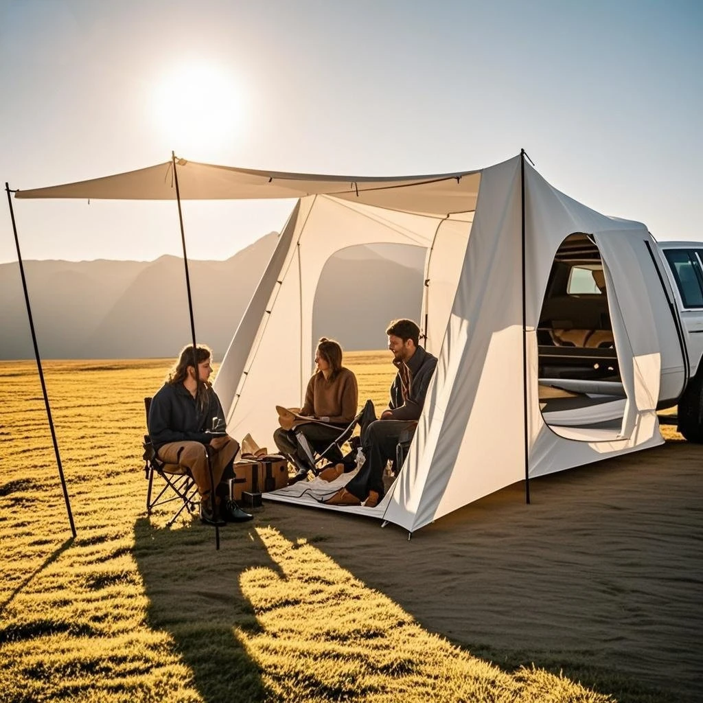Portable Vehicle Tent with Thermal Insulation & Mesh Ventilation - Connect to Car HVAC for Year-Round Comfort, 2-4 Person
Portable Vehicle Tent with Thermal Insulation & Mesh Ventilation - Connect to Car HVAC for Year-Round Comfort, 2-4 Person