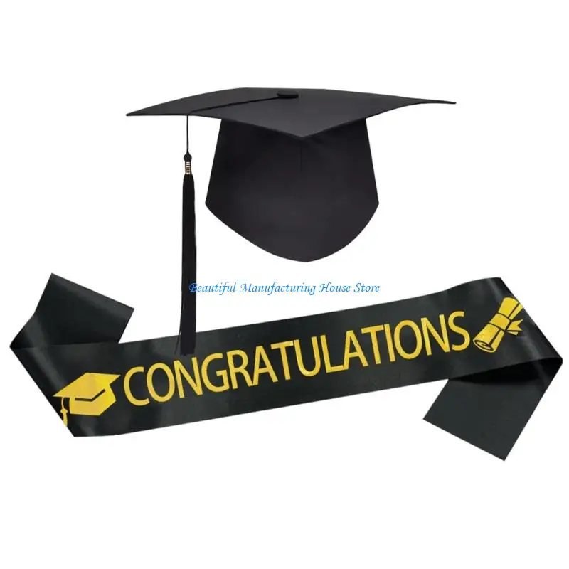 E56A Adult Graduation Caps with Graduation Honors Satins Stole Graduation Sash Set 2025 for College Highs School Graduate
E56A Adult Graduation Caps with Graduation Honors Satins Stole Graduation Sash Set 2025 for College Highs School Graduate
