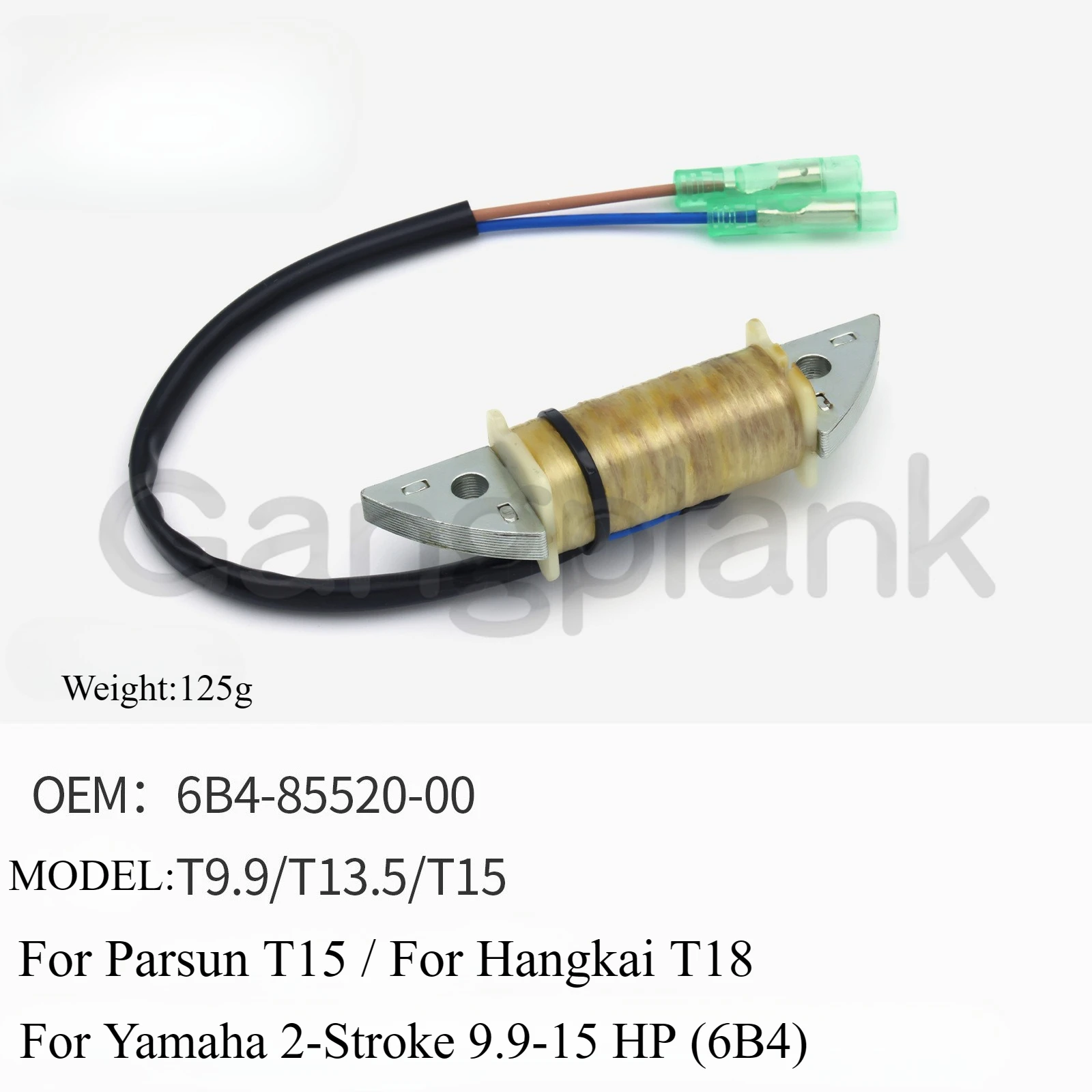 6B4-85520-00 для Yamaha 2-тактный 9,9-15 л.с. (6B4) T9.9 T13.5 T15 Зарядная катушка Подвесная зарядная катушка для Parsun T15 для Hangkai T18
6B4-85520-00 для Yamaha 2-тактный 9,9-15 л.с. (6B4) T9.9 T13.5 T15 Зарядная катушка Подвесная зарядная катушка для Parsun T15 для Hangkai T18