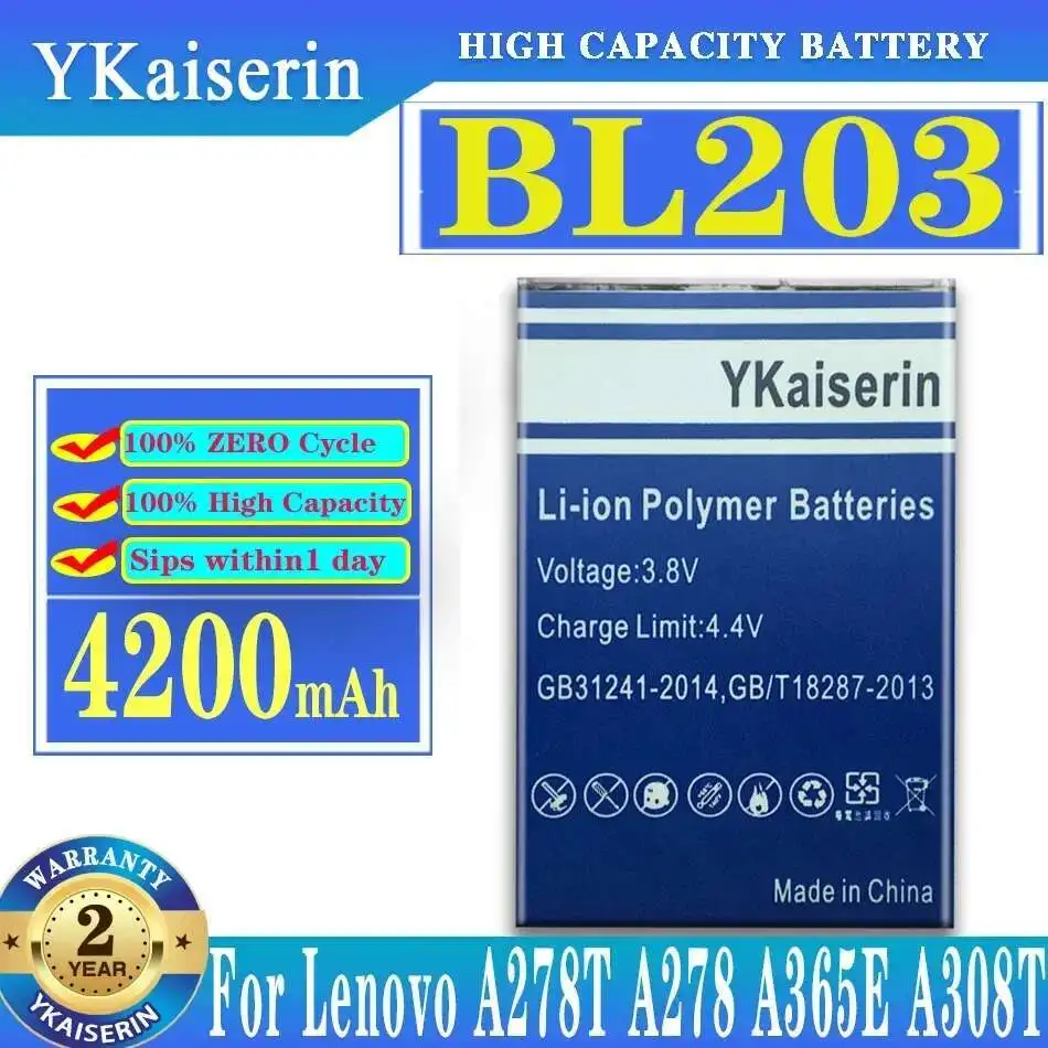 Аккумулятор мобильного телефона BL203 4200 мАч для Lenovo A278T A278 A365E A308T A369 A66 A318T A385E A309
Аккумулятор мобильного телефона BL203 4200 мАч для Lenovo A278T A278 A365E A308T A369 A66 A318T A385E A309
