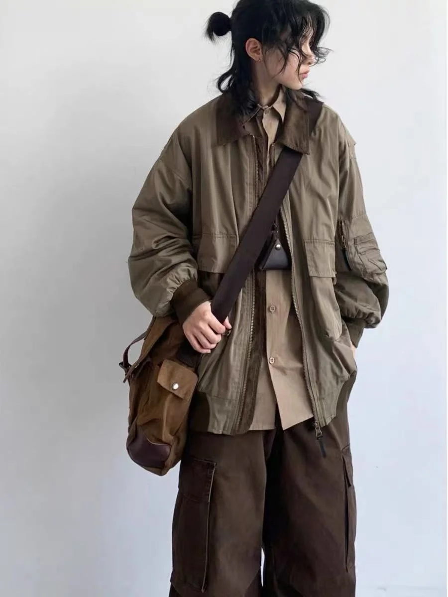 Весна 2026: Свободная куртка в стиле ретро для мужчин и женщин, унисекс, с множеством карманов, в пилотском стиле, для студентов, охотничья куртка с декоративными пуговицами
Весна 2026: Свободная куртка в стиле ретро для мужчин и женщин, унисекс, с множеством карманов, в пилотском стиле, для студентов, охотничья куртка с декоративными пуговицами