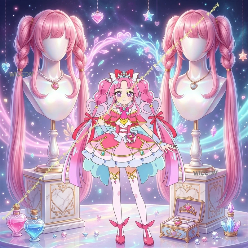 Kobayashi Mirai Wigs Cure Mystique Pink Twin Ponytails Wigs Kawaii Synthetic Hair Anime Star Detecticeee Precure Halloween Cos
Kobayashi Mirai Wigs Cure Mystique Pink Twin Ponytails Wigs Kawaii Synthetic Hair Anime Star Detecticeee Precure Halloween Cos