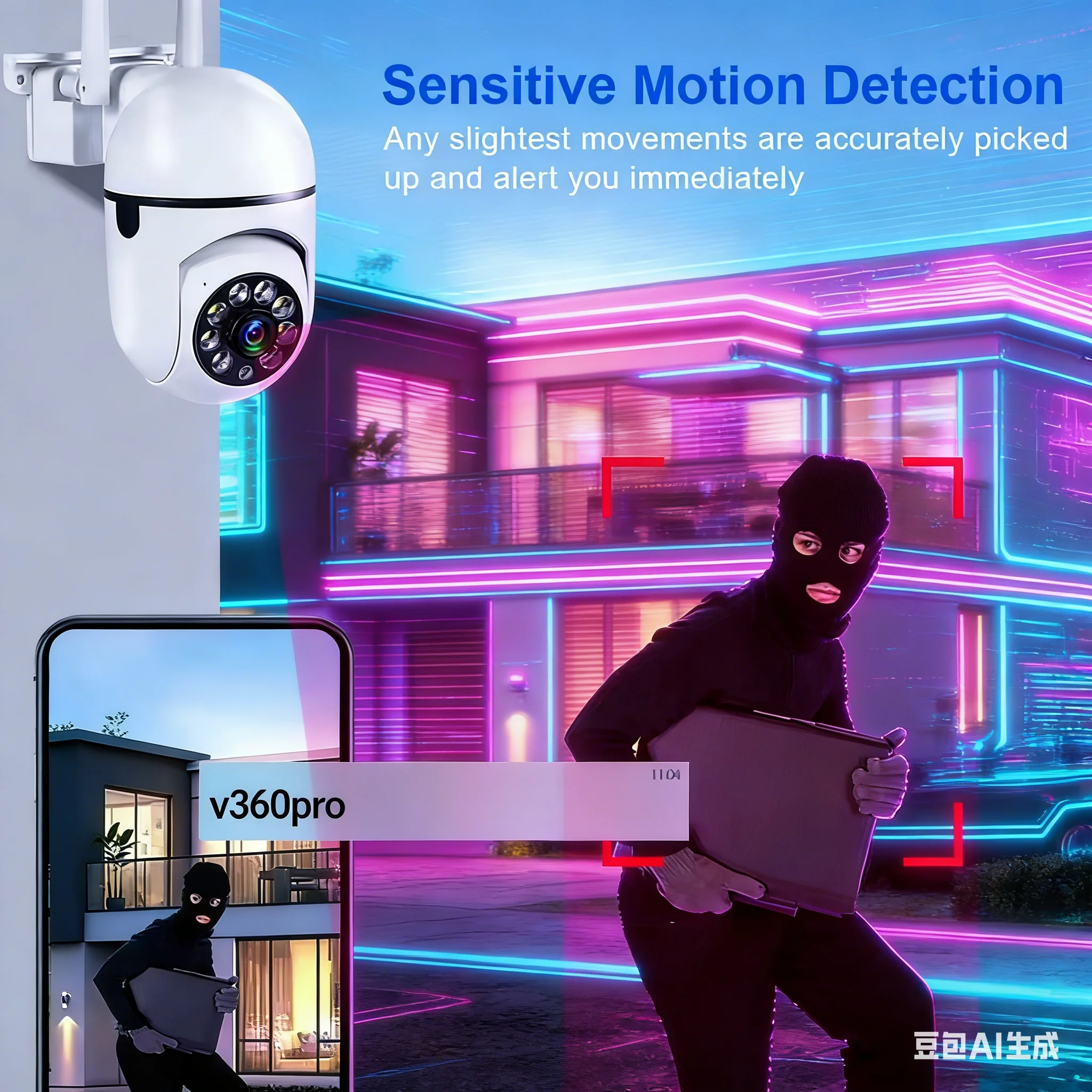 A7 Wireless Monitoring Camera 360 degree intercom 1080P Home Security Camera Remote HD Night Vision Camera Monitor V360pro
A7 Wireless Monitoring Camera 360 degree intercom 1080P Home Security Camera Remote HD Night Vision Camera Monitor V360pro