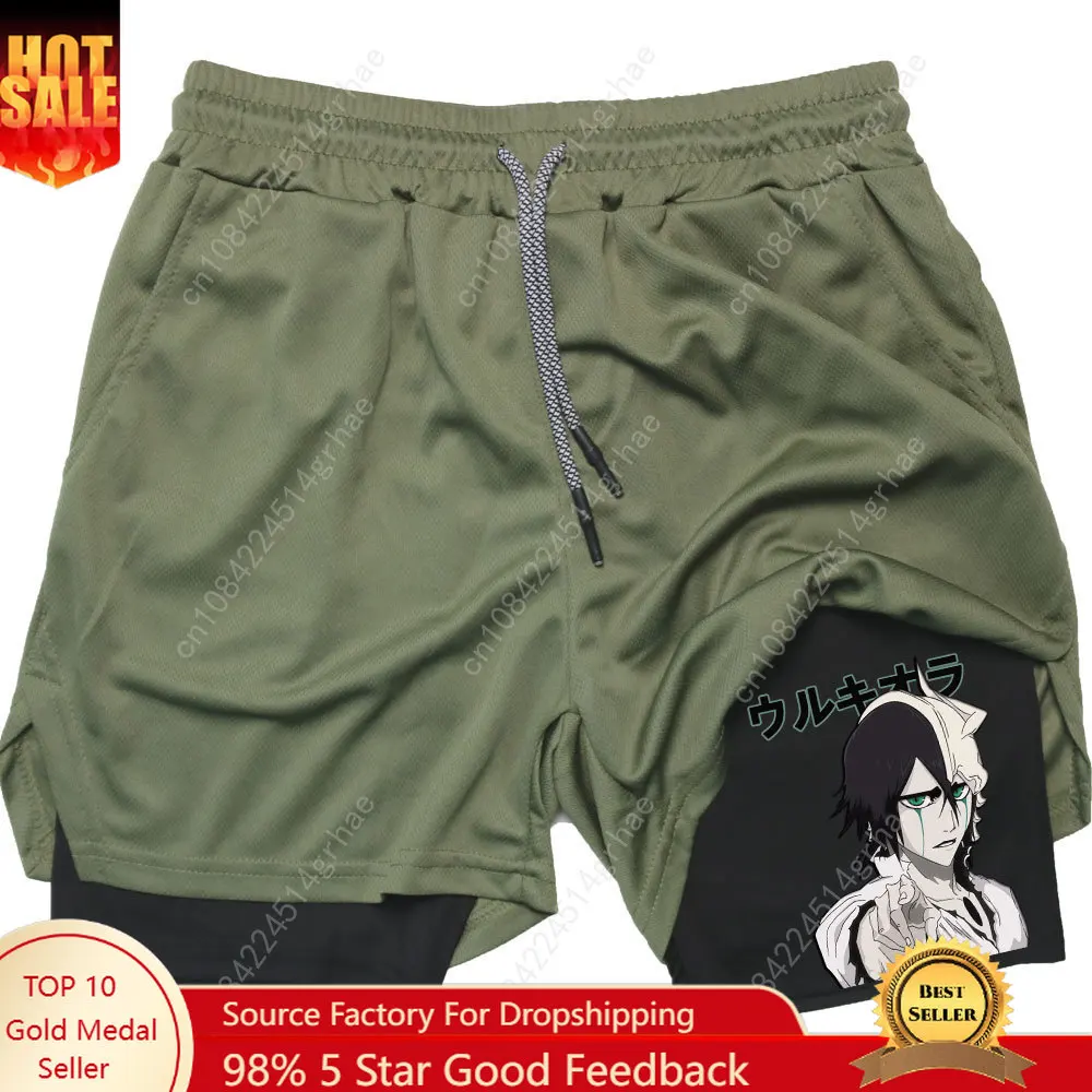 Anime Bleach 2-in-1 Gym Performance Short Mens Athletic Compression Shorts Quick Dry Stretch Workout Fitness Running Sportwear
Anime Bleach 2-in-1 Gym Performance Short Mens Athletic Compression Shorts Quick Dry Stretch Workout Fitness Running Sportwear