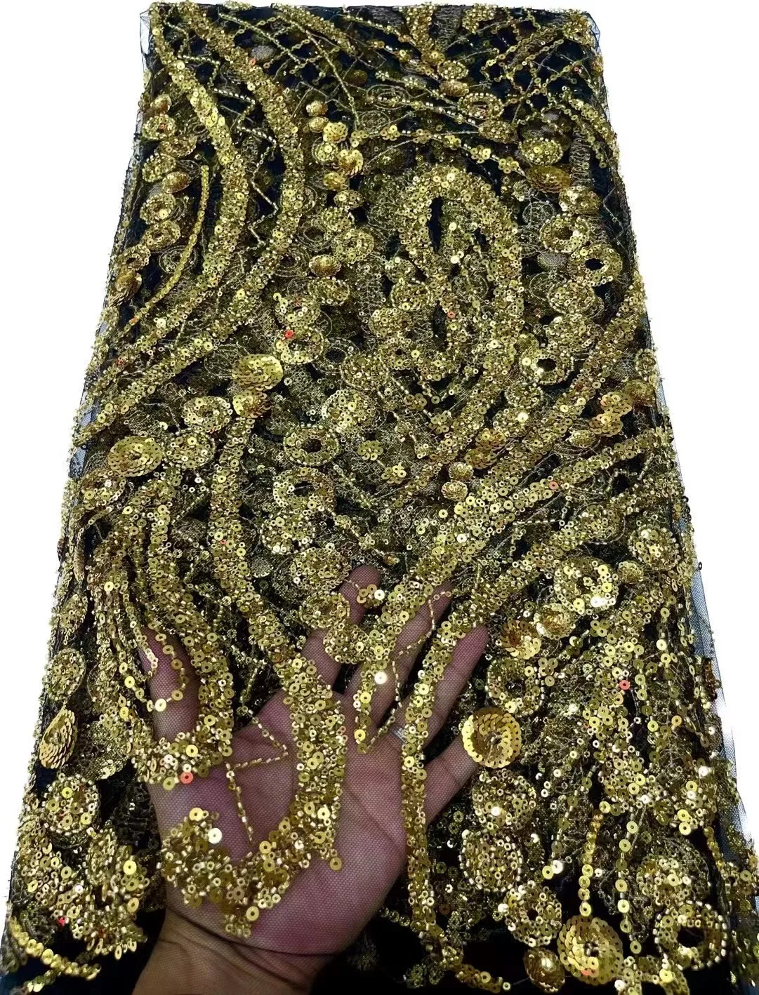African French Mesh Sequins Lace Fabric High Quality Nigeria Tulle Beaded Lace Fabrics For Sewing Elegant Evening Party Dresses
African French Mesh Sequins Lace Fabric High Quality Nigeria Tulle Beaded Lace Fabrics For Sewing Elegant Evening Party Dresses