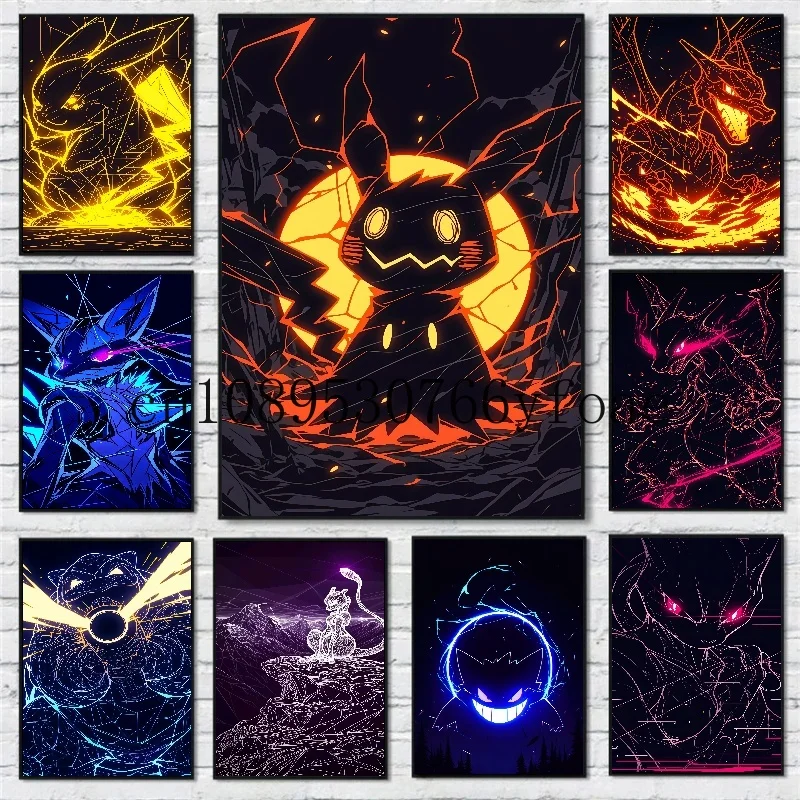 Anime Pokemon Canvas Painting Pikachu Charmander Mimikyu Poster and Print Watercolor Wall Art Picture Home Decor Kids Gifts
Anime Pokemon Canvas Painting Pikachu Charmander Mimikyu Poster and Print Watercolor Wall Art Picture Home Decor Kids Gifts
