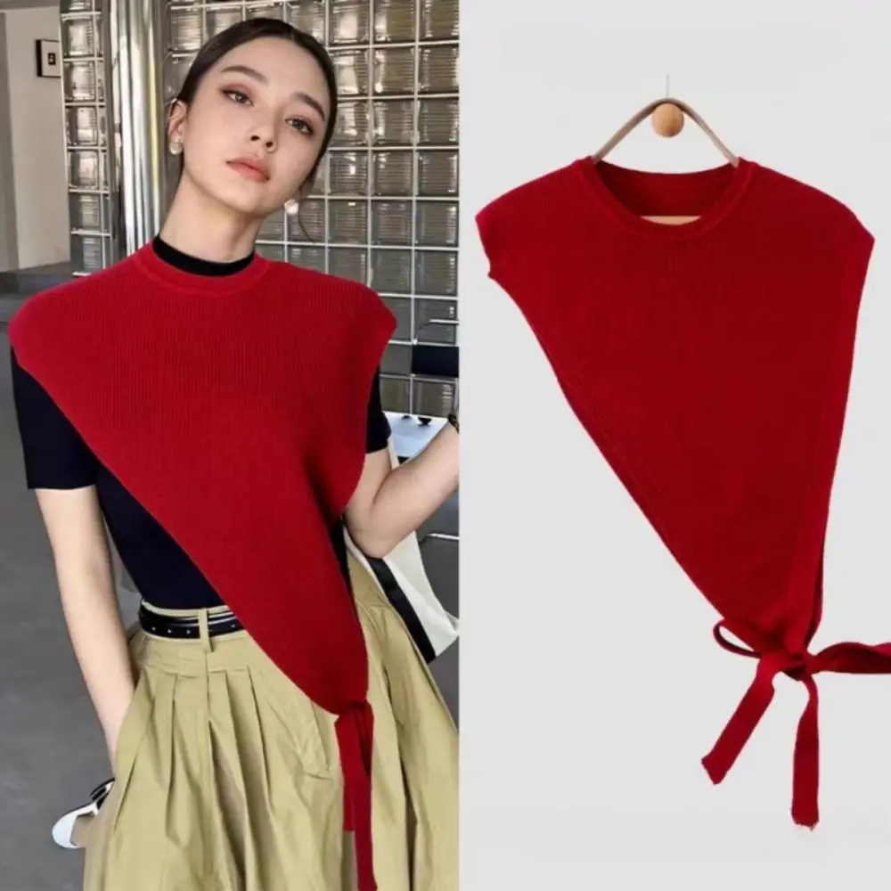 Solid Color Women's Knitted Shawl Niche Design Vest Fashion Crossbody Shawl Oblique Shoulder Beveled Edge Skew Triangle Shawl
Solid Color Women's Knitted Shawl Niche Design Vest Fashion Crossbody Shawl Oblique Shoulder Beveled Edge Skew Triangle Shawl