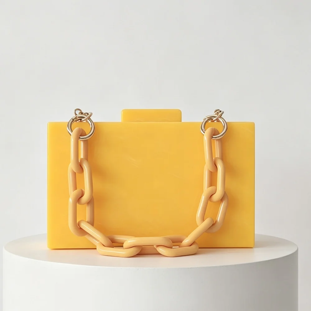 Pearl Yellow Marble Clasp Women shoulder Messenger Female Evening Party Travel Girl Lady Acrylic Box Clutches Purse Hand Bags
Pearl Yellow Marble Clasp Women shoulder Messenger Female Evening Party Travel Girl Lady Acrylic Box Clutches Purse Hand Bags