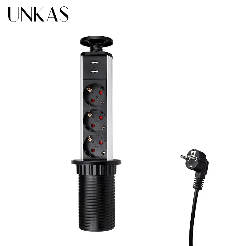 UNKAS 16A PULL POP UP 3 Power with Type-C EU Socket Port Kitchen Table Desktop Sockets Retractable Countertops French Plug
UNKAS 16A PULL POP UP 3 Power with Type-C EU Socket Port Kitchen Table Desktop Sockets Retractable Countertops French Plug