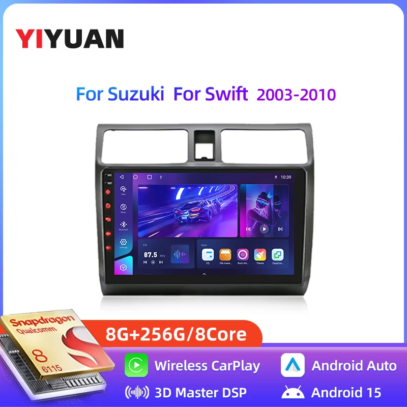 2026 2Din car radio, Snapdragon Android 15 system, compatible with Suzuki For Swift 2003-2010. Support CarPlay/Android Auto
2026 2Din car radio, Snapdragon Android 15 system, compatible with Suzuki For Swift 2003-2010. Support CarPlay/Android Auto