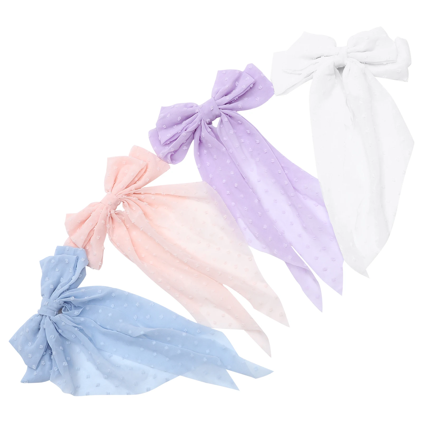 4pcs Hair Long Ribbon Spring Clip Women Teens Girls Ponytail Accessories Big Bow Hair Bow Clips Barrettes Metal
4pcs Hair Long Ribbon Spring Clip Women Teens Girls Ponytail Accessories Big Bow Hair Bow Clips Barrettes Metal