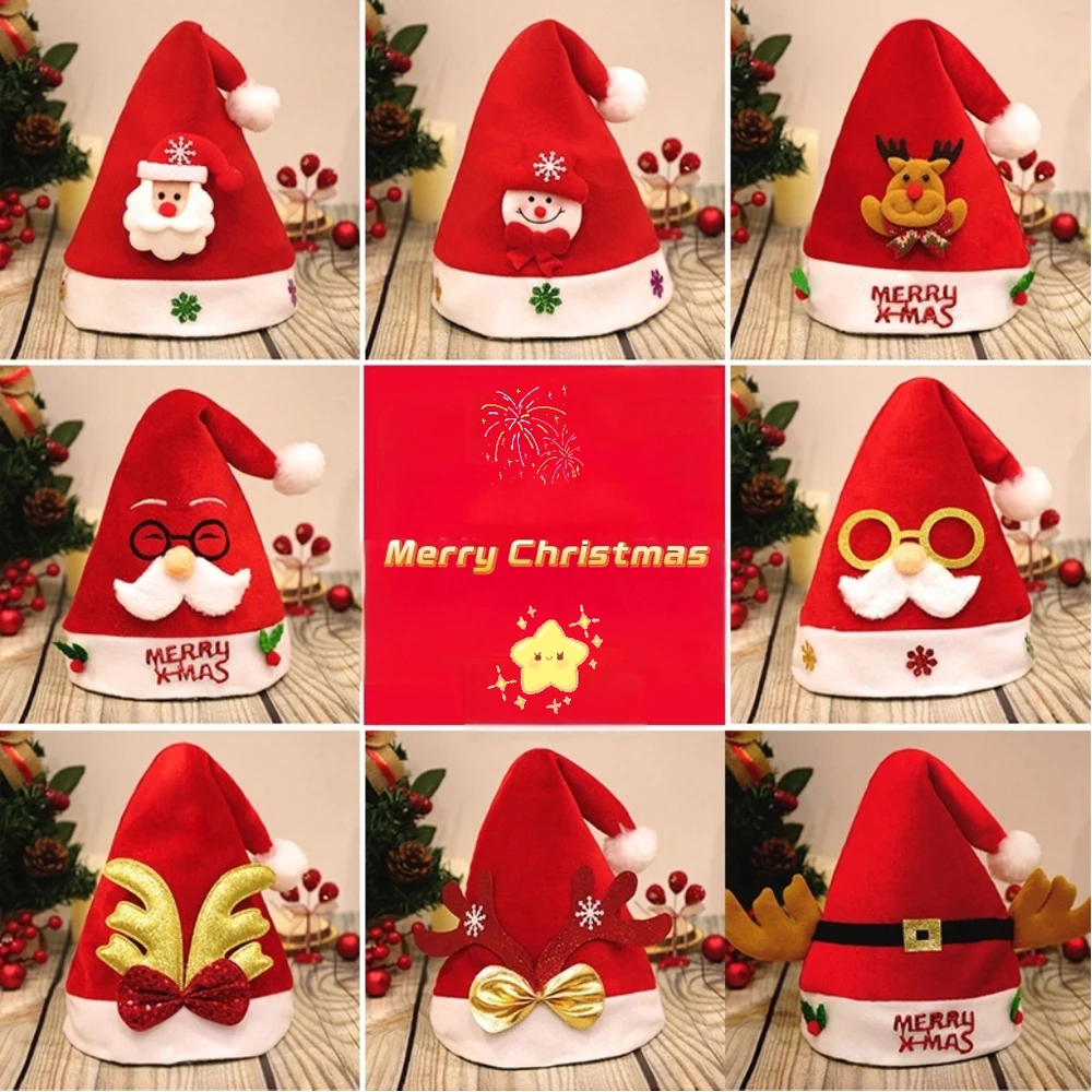Christmas Hats Santa Claus Snowman Reindeer Red Santa Hats for Adults And Kids Xmas New Year Decorations Family Party Supplies
Christmas Hats Santa Claus Snowman Reindeer Red Santa Hats for Adults And Kids Xmas New Year Decorations Family Party Supplies