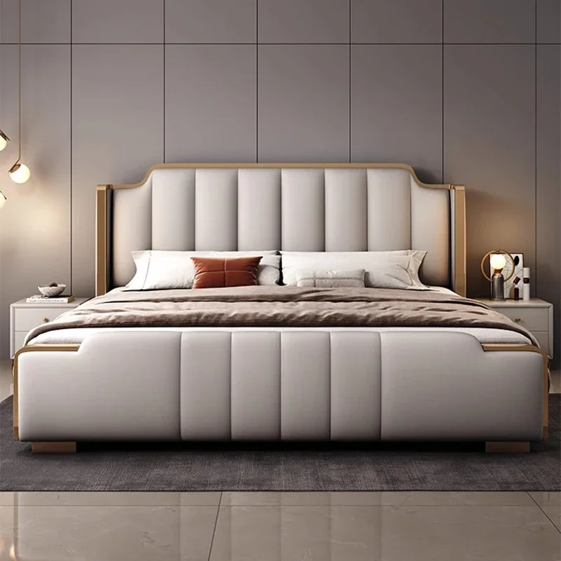 Unique Hotel Aesthetic Bed Double Sleeping Multifunctional Frame Bed King Size Cama De Lujo Para Dormitorio Home Decoration
Unique Hotel Aesthetic Bed Double Sleeping Multifunctional Frame Bed King Size Cama De Lujo Para Dormitorio Home Decoration