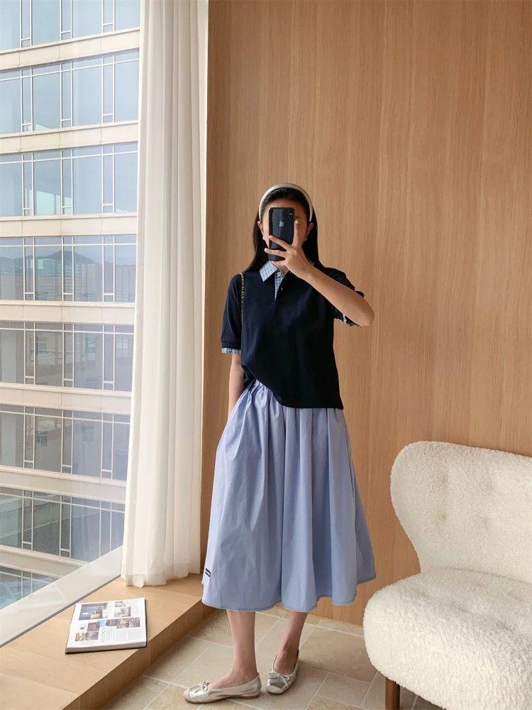 Ретро-академический стиль: женская хлопковая блузка с цветочным принтом, имитация двухслойности, свободный крой, короткий рукав, лето 2025
Ретро-академический стиль: женская хлопковая блузка с цветочным принтом, имитация двухслойности, свободный крой, короткий рукав, лето 2025