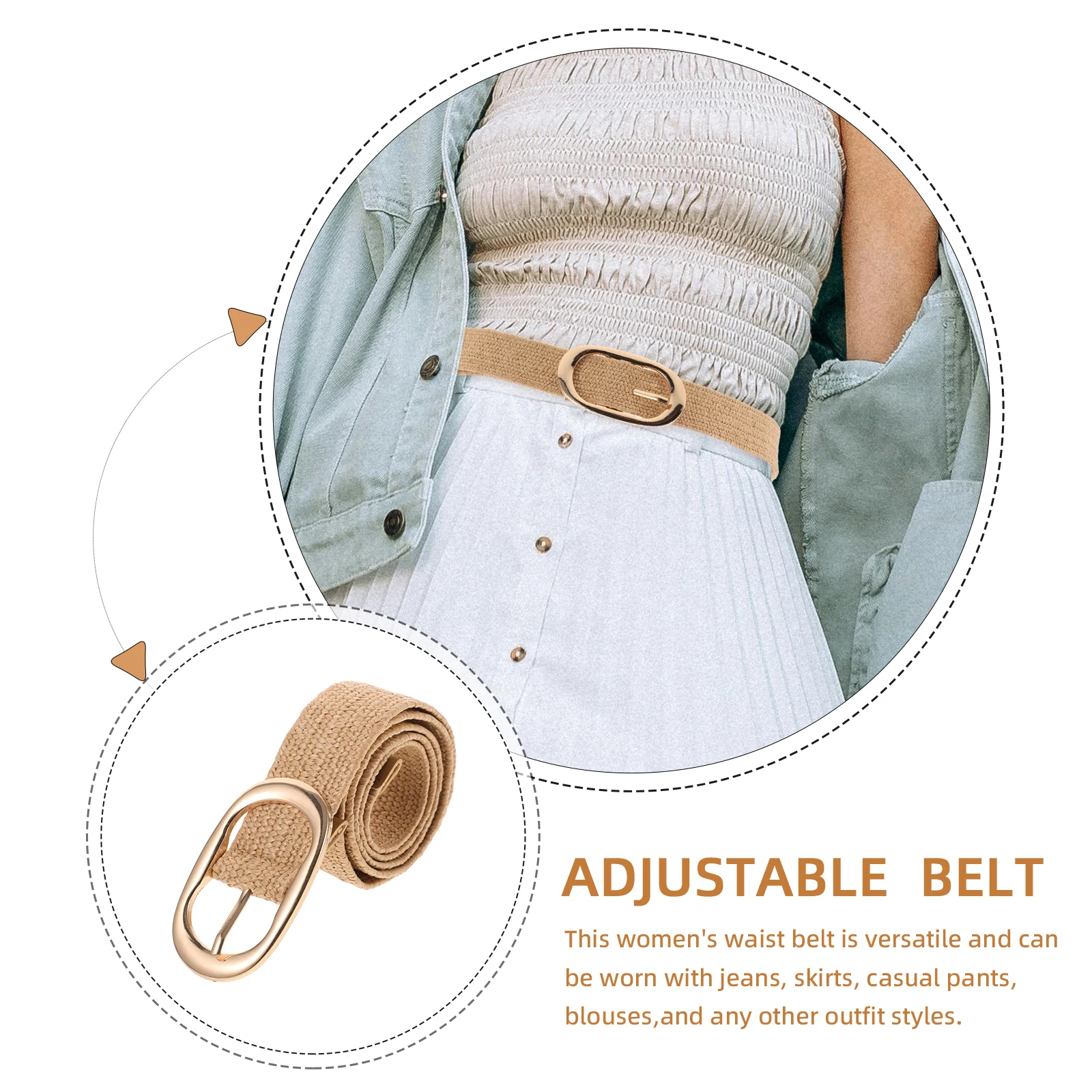 Straw Woven Adjustable 102cm Khaki Waist Buckle Fashion Women Belts For Dress Women Waist Belt Dress Belts Retro Style
Straw Woven Adjustable 102cm Khaki Waist Buckle Fashion Women Belts For Dress Women Waist Belt Dress Belts Retro Style