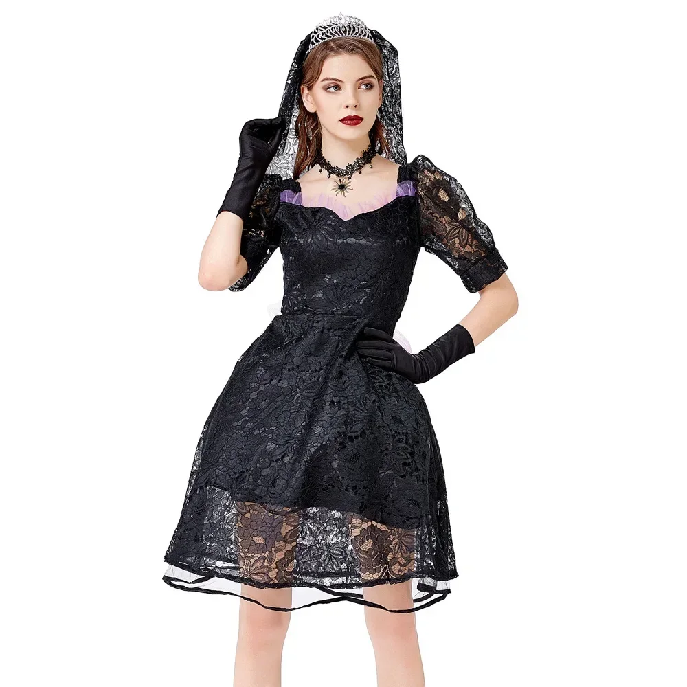 Halloween Ghost Bride Cosplay Costume Women Irregular Lace Dresses Medieval Dresses Zombie Bride
Halloween Ghost Bride Cosplay Costume Women Irregular Lace Dresses Medieval Dresses Zombie Bride