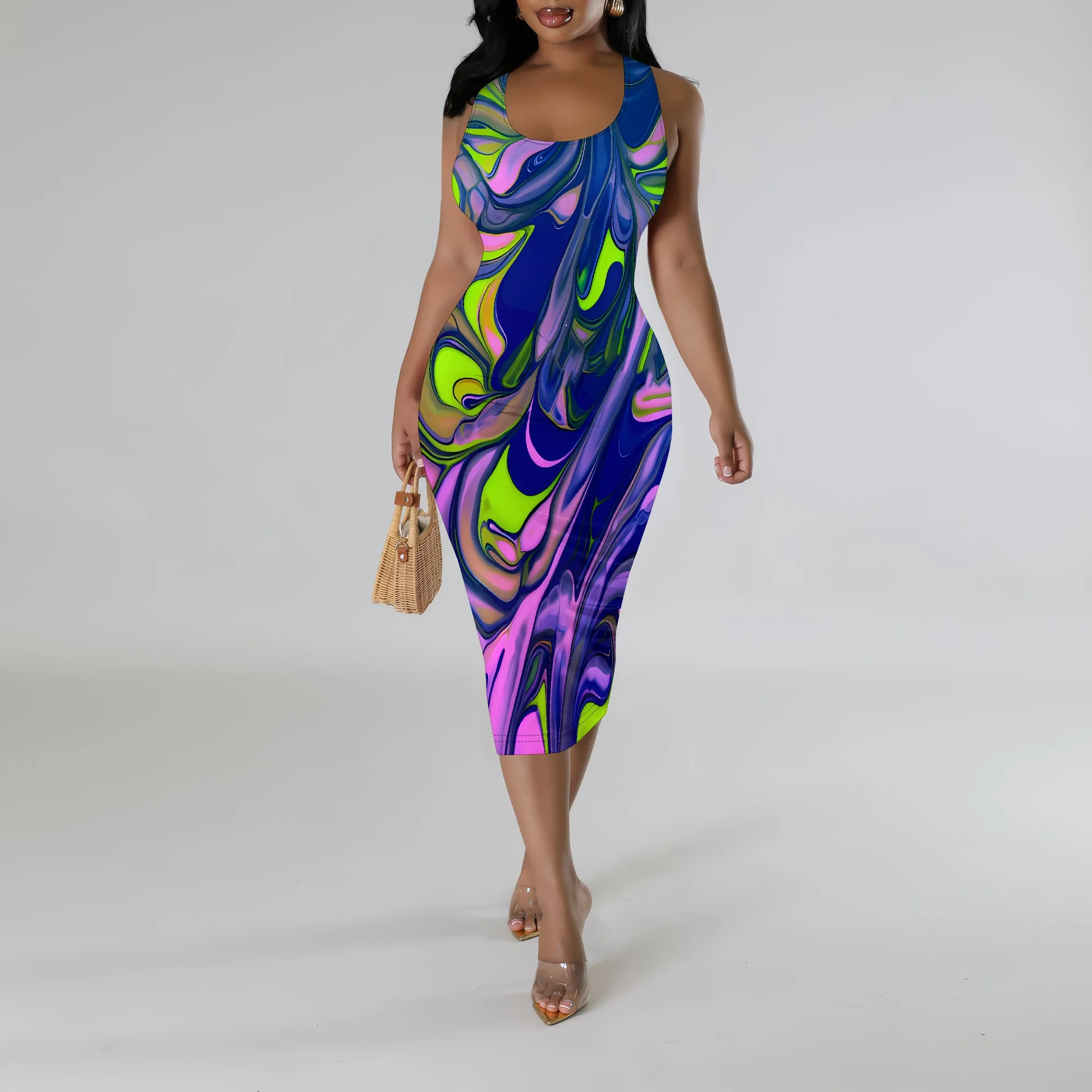 SheFirstStyle Red Rose Print Bodycon Dress Women Summer Sleeveless Elegant Floral Dress
SheFirstStyle Red Rose Print Bodycon Dress Women Summer Sleeveless Elegant Floral Dress