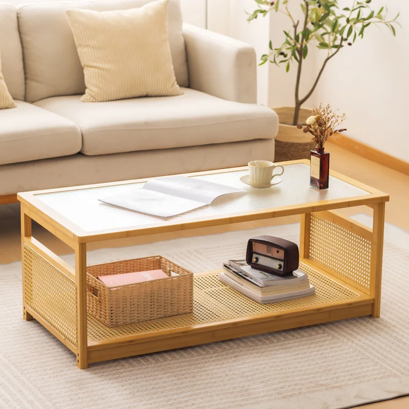 Rattan coffee table living room household small apartment Changhong glass tea table office antique solid wood creative small tab
Rattan coffee table living room household small apartment Changhong glass tea table office antique solid wood creative small tab