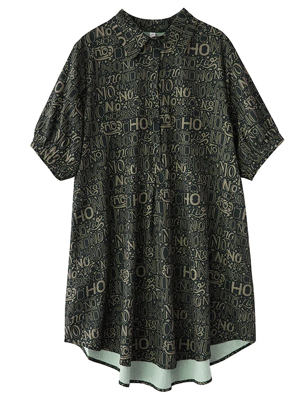 Loose Faion Printed Women's irt Dr Casual Sle Mid-Length Summer New Arrival from Guangzhou Thirteenth Fac 
Loose Faion Printed Women's irt Dr Casual Sle Mid-Length Summer New Arrival from Guangzhou Thirteenth Fac