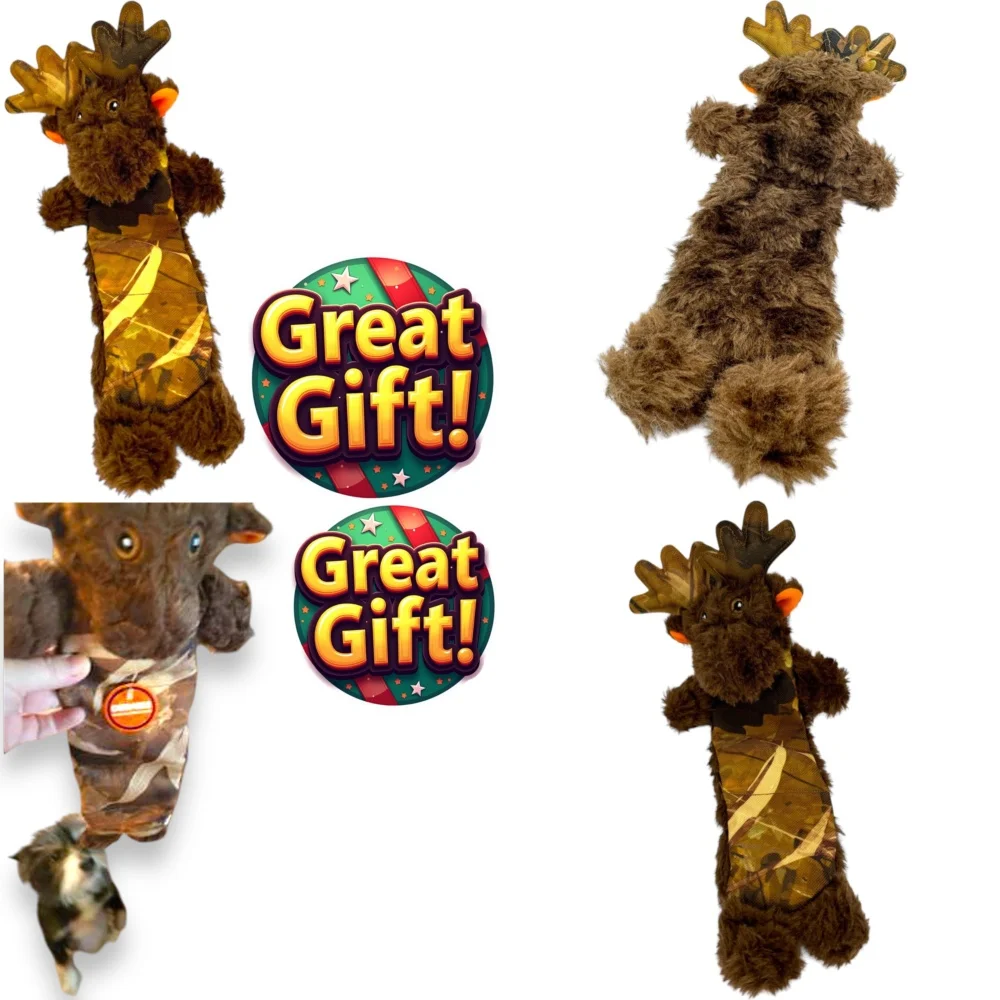 Vibrant Camo Moose Plush Dog Toy Tough Chew Resistant Squeaky Pet Interactive Durable Play Buddy for Dogs
Vibrant Camo Moose Plush Dog Toy Tough Chew Resistant Squeaky Pet Interactive Durable Play Buddy for Dogs