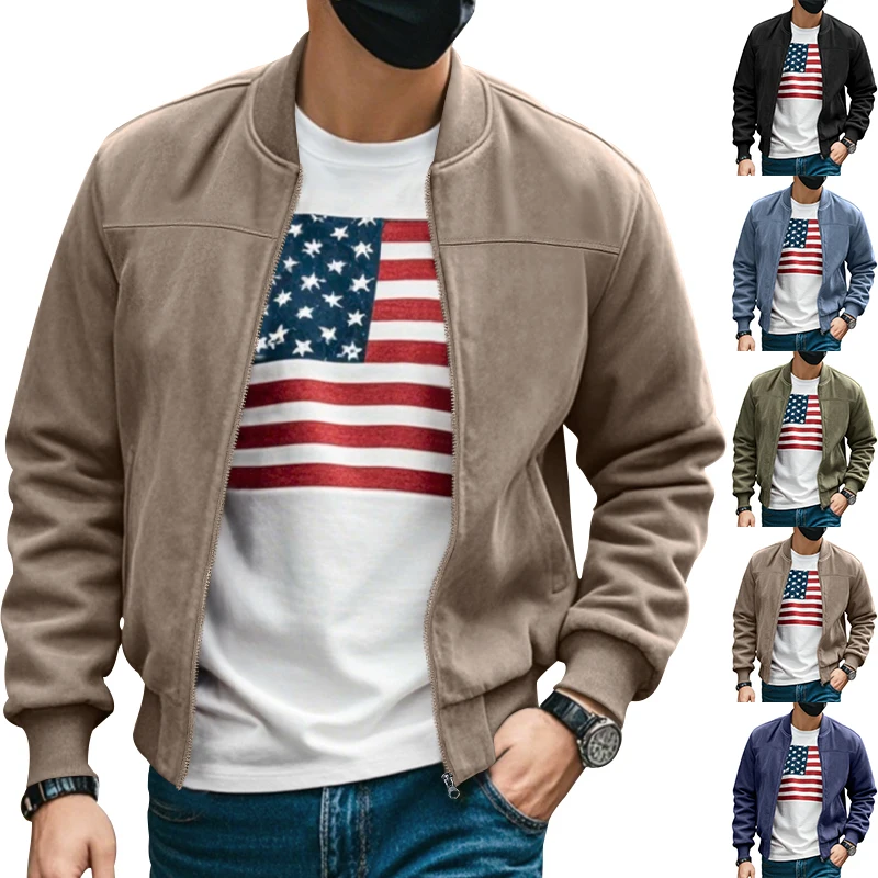 Fall fashion All-in-one suede Solid coat Vintage long-sleeved zipper cardigan jacket for men casual
Fall fashion All-in-one suede Solid coat Vintage long-sleeved zipper cardigan jacket for men casual