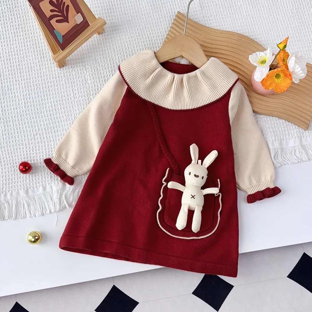 Autumn and Winter Cute Baby Girl Clothes Long Sleeved Round Neck Lapel Princess Dresses Cartoon Rabbit Decoration Dress
Autumn and Winter Cute Baby Girl Clothes Long Sleeved Round Neck Lapel Princess Dresses Cartoon Rabbit Decoration Dress