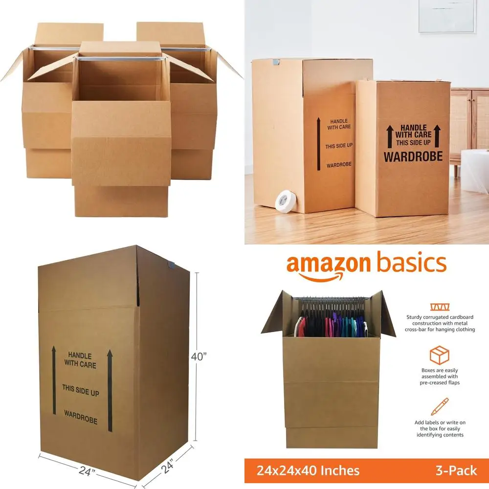 Шкафы для переезда одежды с перекладиной — 24 x 24 x 40 дюймов, 3 шт., коричневые
Шкафы для переезда одежды с перекладиной — 24 x 24 x 40 дюймов, 3 шт., коричневые