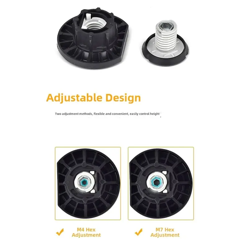 【LIMITED EDITION】Furniture Cabinet Legs 4Pcs Adjustable Cabinet Feet Heavy Duty 175KG Load ABS Plastic 0-12Mm Flexible Height Ad
【LIMITED EDITION】Furniture Cabinet Legs 4Pcs Adjustable Cabinet Feet Heavy Duty 175KG Load ABS Plastic 0-12Mm Flexible Height Ad
