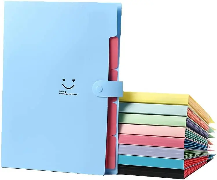 A4 Letter Size Expanding 5 Pocket Colored File Folders for Documents with Snap Button
A4 Letter Size Expanding 5 Pocket Colored File Folders for Documents with Snap Button
