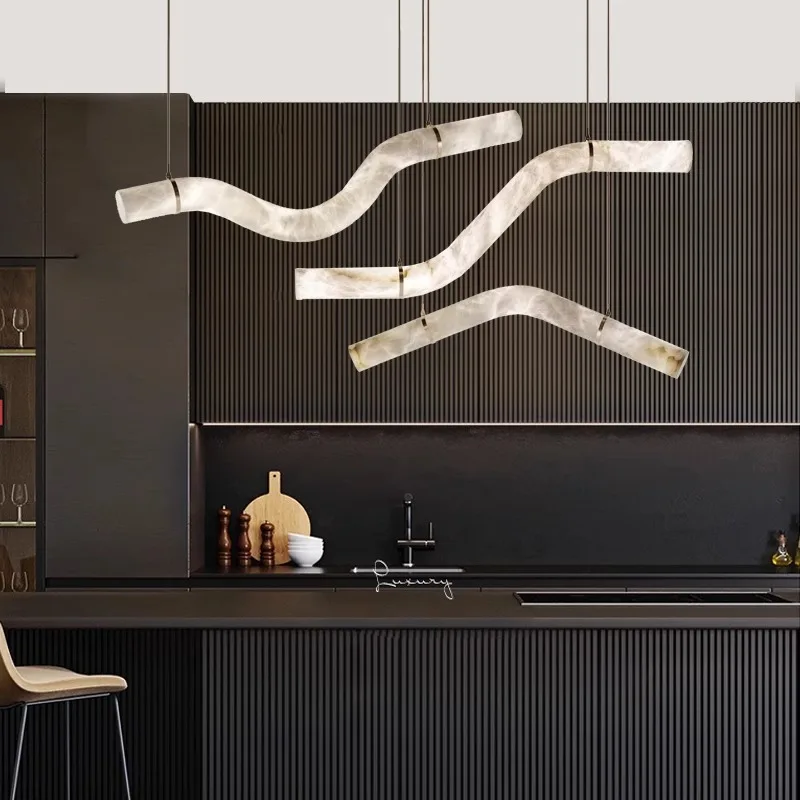 Dimmable LED Natural Marble Art Chandelier Living Room Bedroom Kitchen Ceiling Special-shaped All Copper Alabaster Pendant Lamp
Dimmable LED Natural Marble Art Chandelier Living Room Bedroom Kitchen Ceiling Special-shaped All Copper Alabaster Pendant Lamp