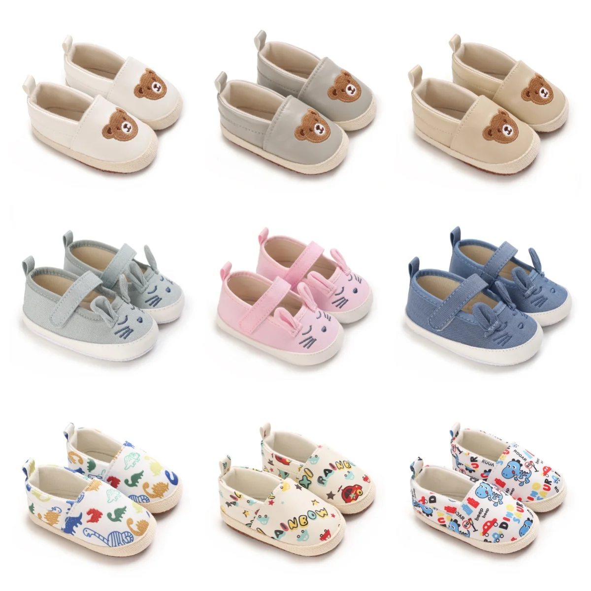 Spring and Autumn New Cute Cartoon Pattern Cloth Shoes · Comfortable Soft Bottom Stepping Shoes for Newborns
Spring and Autumn New Cute Cartoon Pattern Cloth Shoes · Comfortable Soft Bottom Stepping Shoes for Newborns
