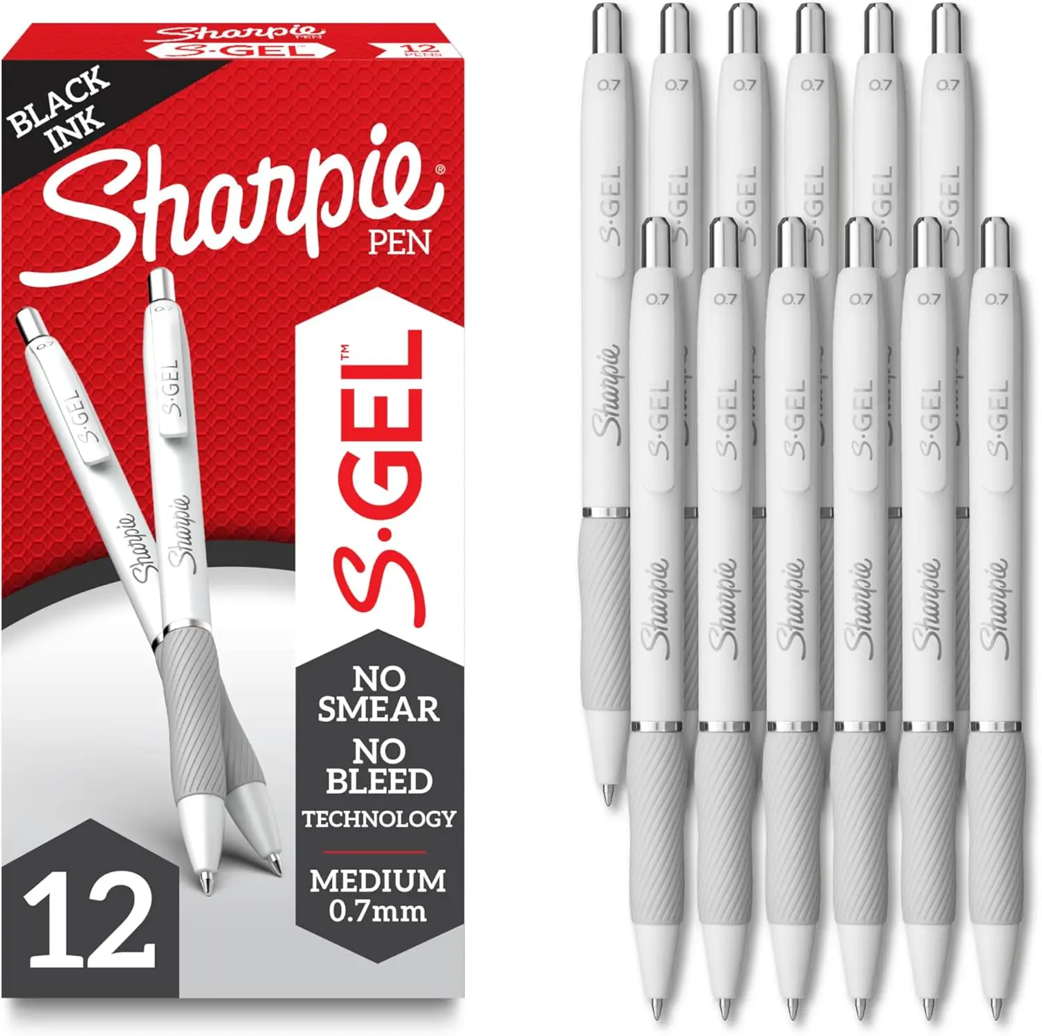 Gel Pens, Medium Point 0.7mm, Black Ink, 12 Pack - Smooth Writing, No Smudge, Quick Dry for Journaling Office School
Gel Pens, Medium Point 0.7mm, Black Ink, 12 Pack - Smooth Writing, No Smudge, Quick Dry for Journaling Office School
