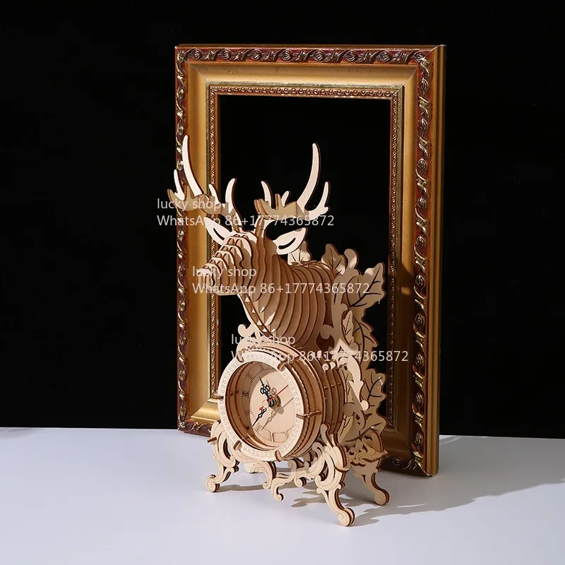 Creative Wooden Reindeer Watch Clock Handicraft Simulation Design Entertainment Gift New
Creative Wooden Reindeer Watch Clock Handicraft Simulation Design Entertainment Gift New