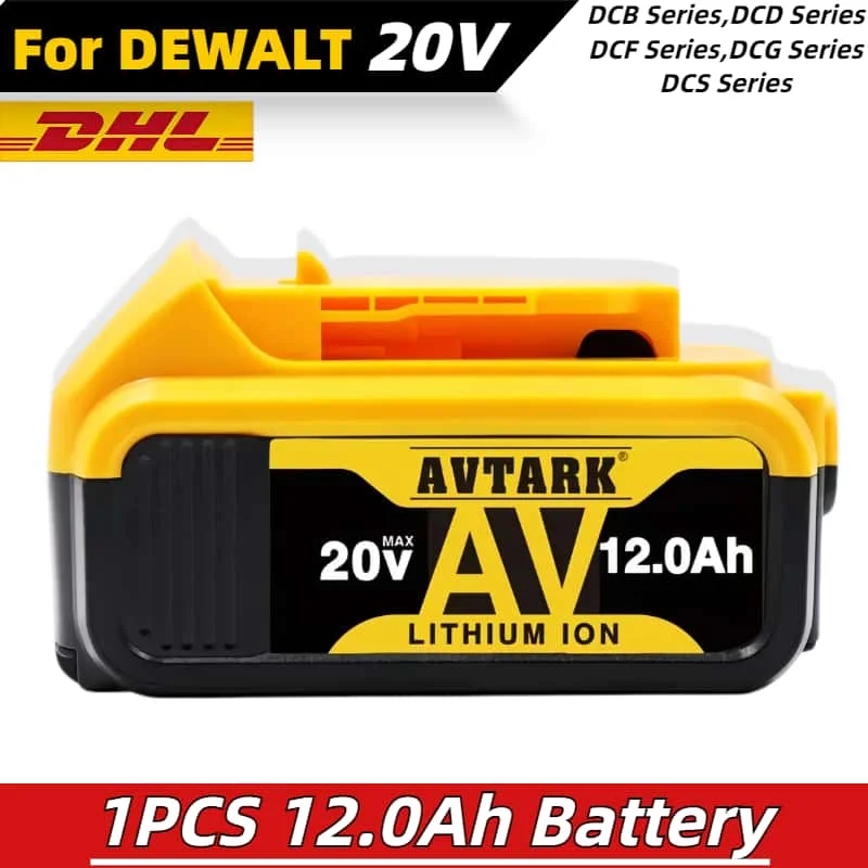 Avtark battery for Dewalt 18V 20V Power Tool Replace DEWALT original battery accessories DCB200 rechargeable Lithium batteries
Avtark battery for Dewalt 18V 20V Power Tool Replace DEWALT original battery accessories DCB200 rechargeable Lithium batteries
