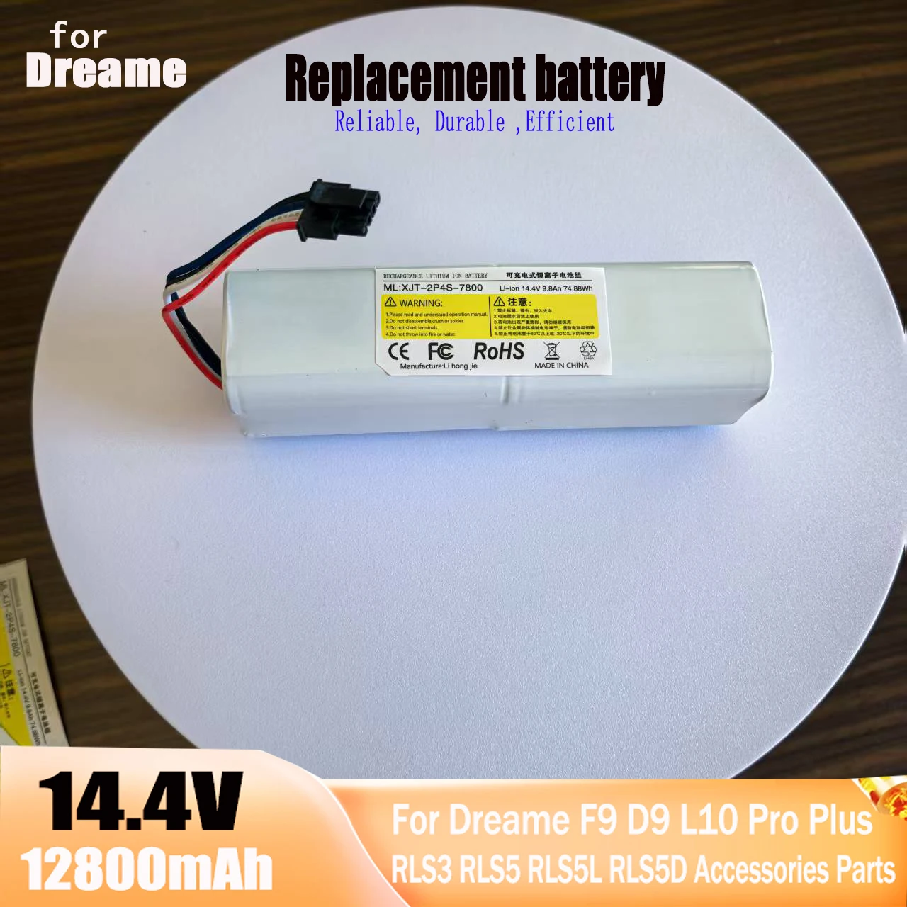 @ for Dreame F9 D9 L10 Pro Plus RLS3 RLS5 RLS5L RLS5D robot vacuum cleaner replacement with USE 2h 14.4V rechargeable battery
@ for Dreame F9 D9 L10 Pro Plus RLS3 RLS5 RLS5L RLS5D robot vacuum cleaner replacement with USE 2h 14.4V rechargeable battery