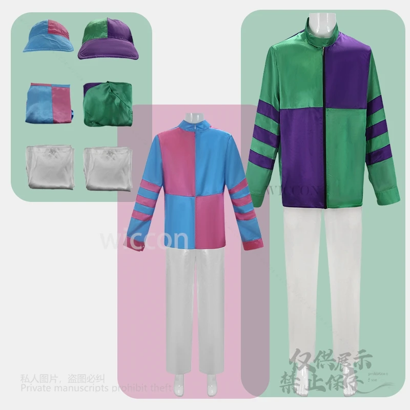 Horse Racing Costume Jockey Cosplay JumpSuit Tops Pants Hat Attire Equestrian Event Riding Suit Adult Halloween Carnival Party
Horse Racing Costume Jockey Cosplay JumpSuit Tops Pants Hat Attire Equestrian Event Riding Suit Adult Halloween Carnival Party