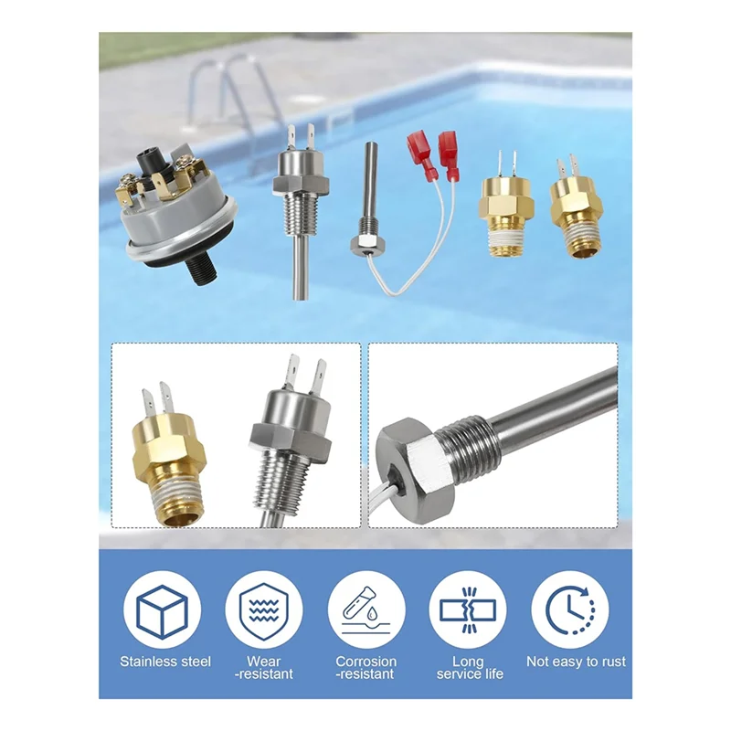 High Quality-Pool Heater Repair Kit Replacements For Pentair Max E Therm & Master Temp Includes 42002-0024S Stack Flue Sensor,Po
High Quality-Pool Heater Repair Kit Replacements For Pentair Max E Therm & Master Temp Includes 42002-0024S Stack Flue Sensor,Po